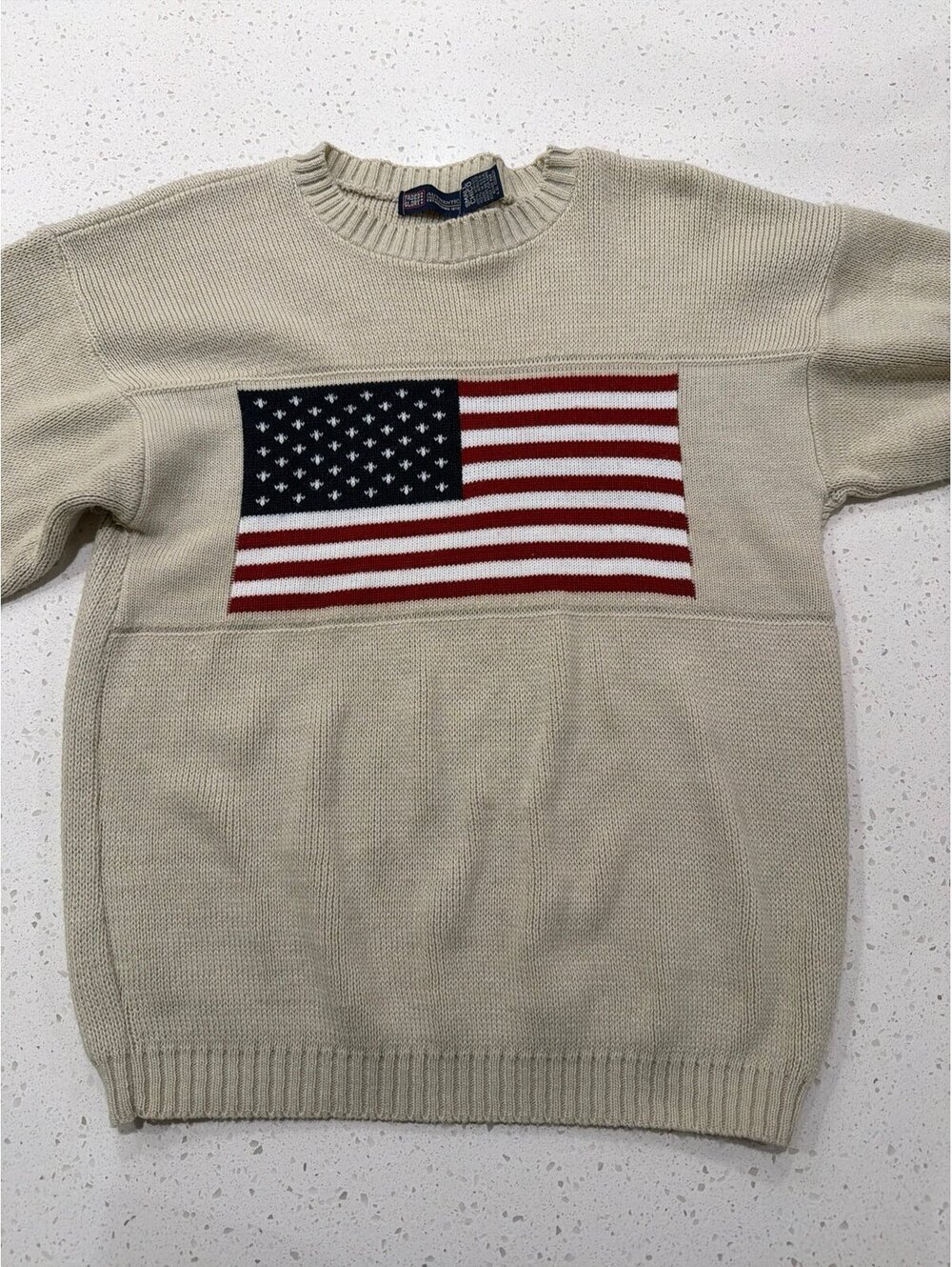 Vintage American Flag Sweater, S